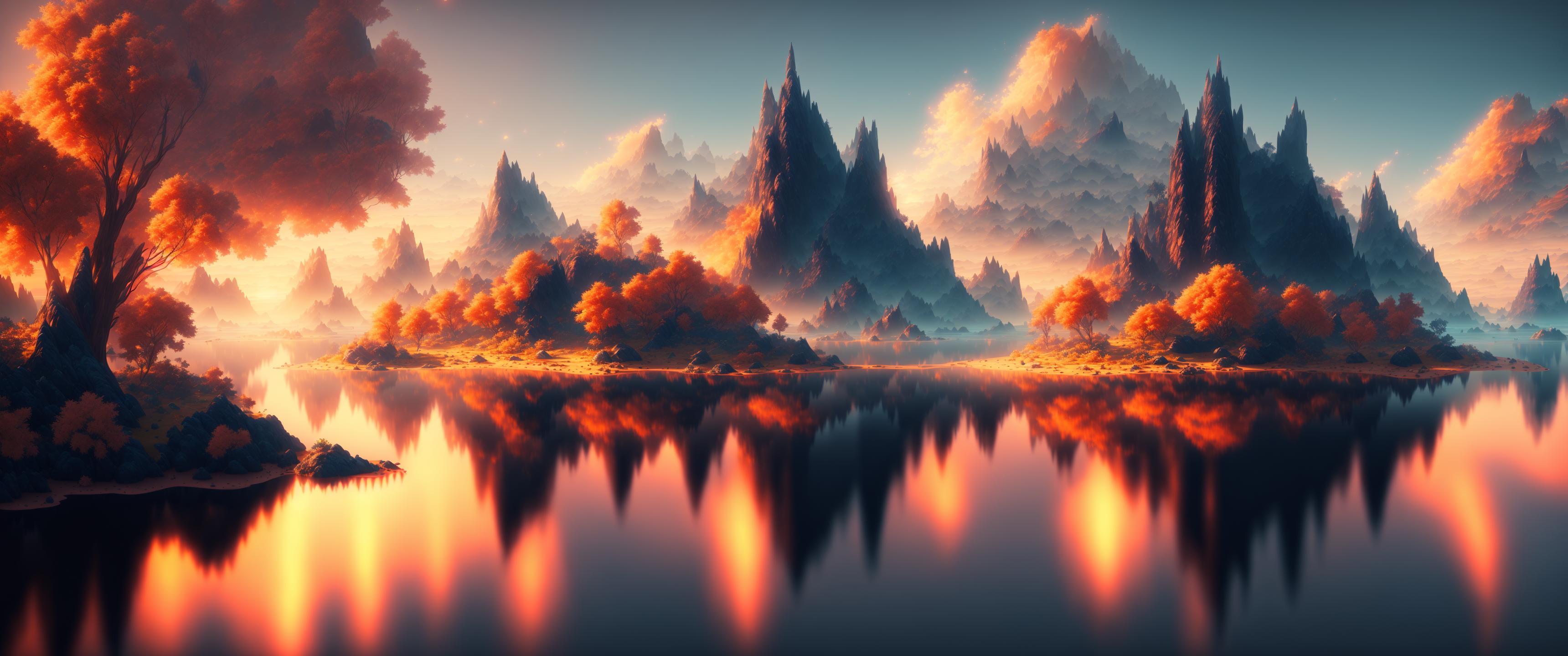 AI-generated mountain landscape